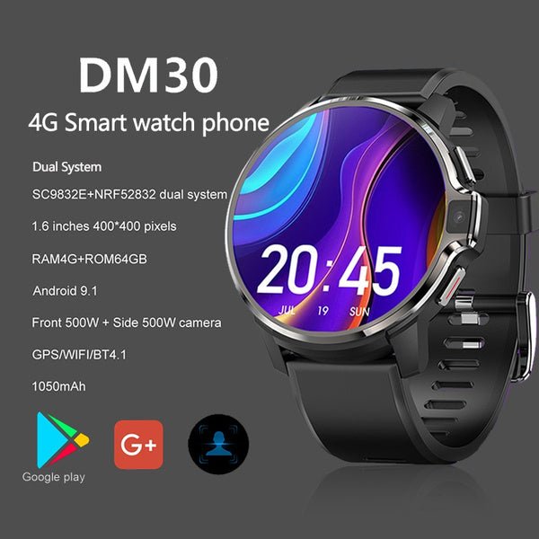 DM30 SmartWatch 4g LTE Android Watch Calls &Text - WatchExtra